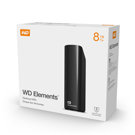 WD Elements 8TB USB 3.0 Desktop External Hard Drive WDBWLG0080HBK-NESN