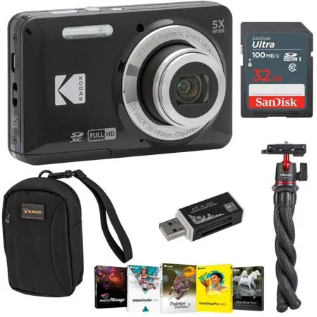 Kodak PIXPRO FZ55 Friendly Zoom Digital Camera, Black With