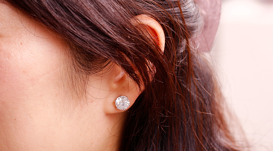 GIGI ジジ IENA別注 Triangle diamond ピアス 片耳 GIGI｜ジジのピアス