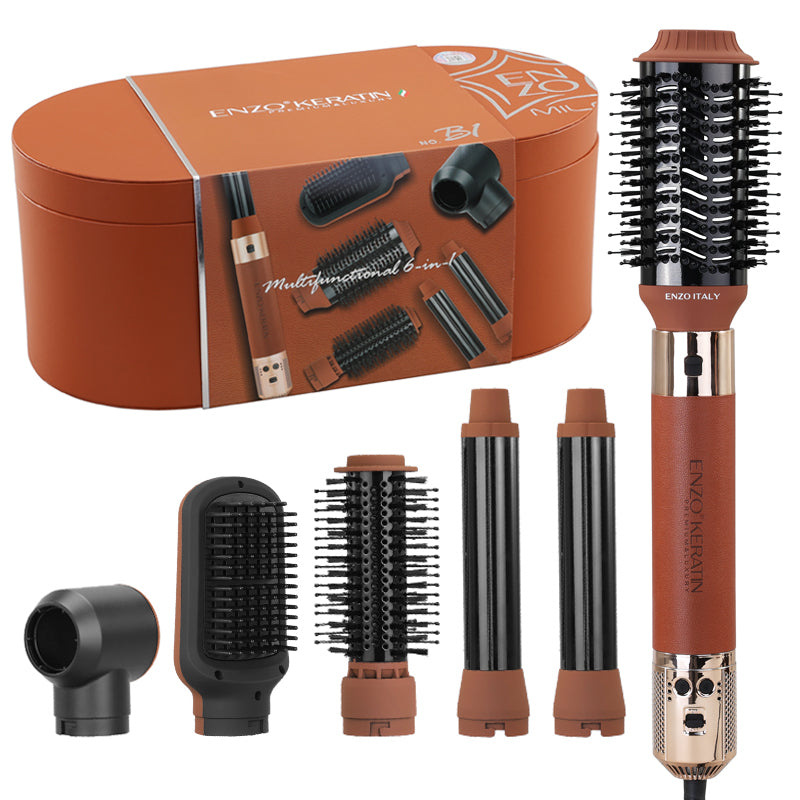 ENZO B1 6-in-1 Hot Air Multi-Styler Brush – Afaq Al Naseem LLC.