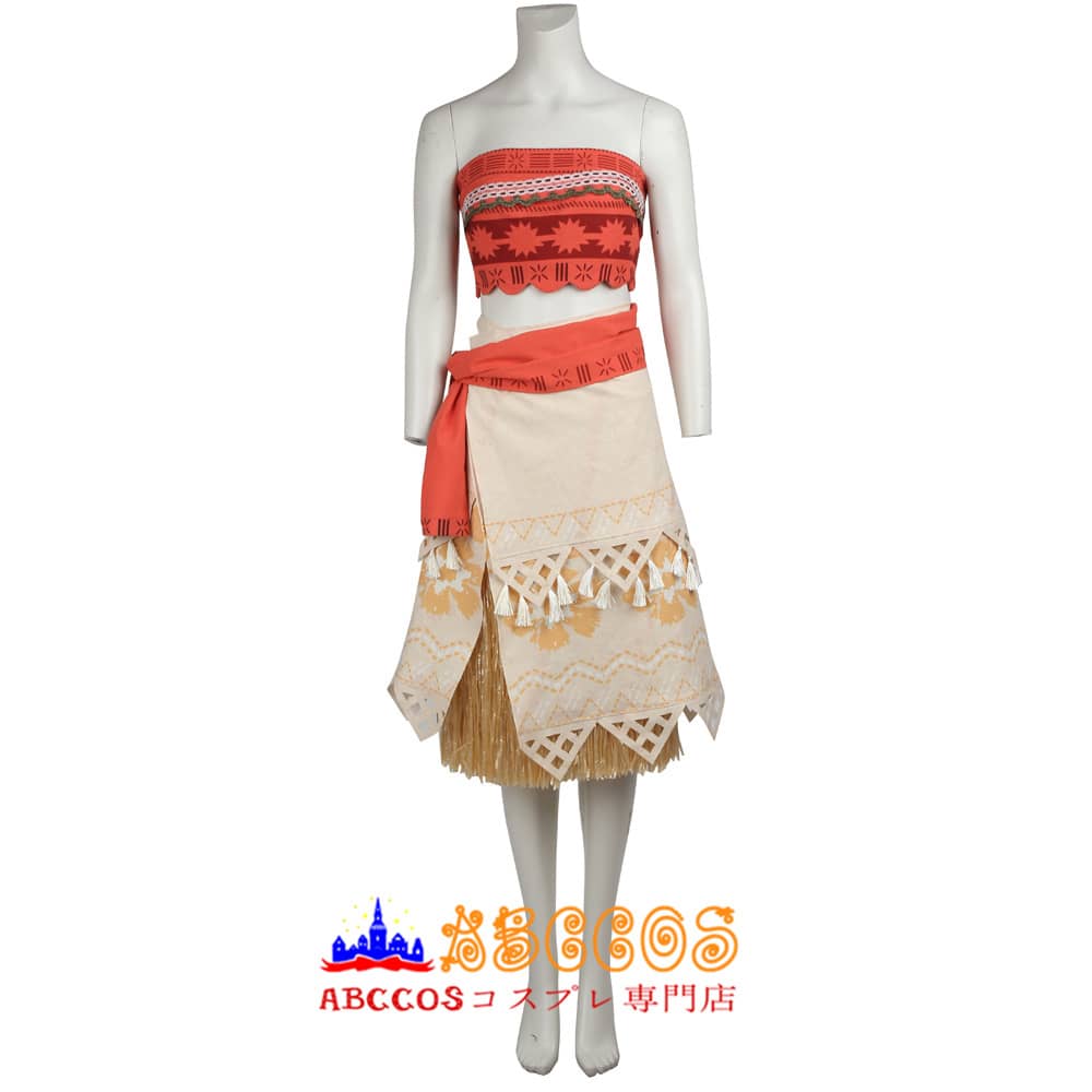 ゆ*う様 【即納】Dハロ モアナ 衣装 ウィッグ付き モアナ コスプレ衣装