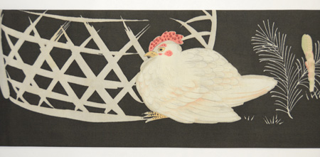 にわとりの図名古屋帯