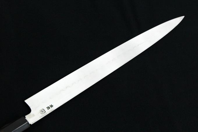 伝統工芸士 一鉄 柳刃包丁 尺一 水焼 本焼 両鏡面 水牛黒檀八角柄 黒檀