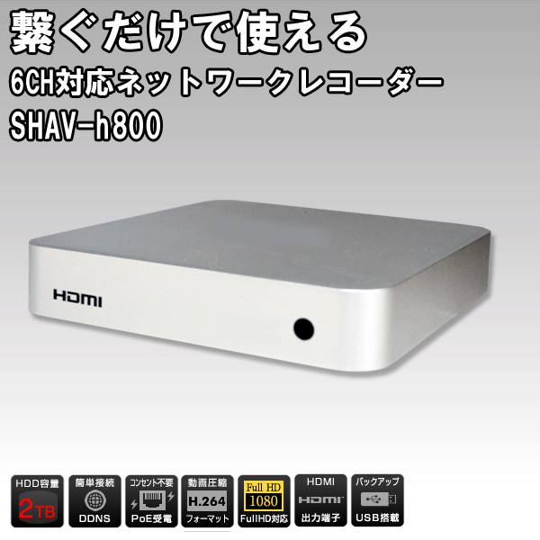 防犯カメラ 監視カメラの録画装置 H.264 iphone ipad 遠隔監視対応