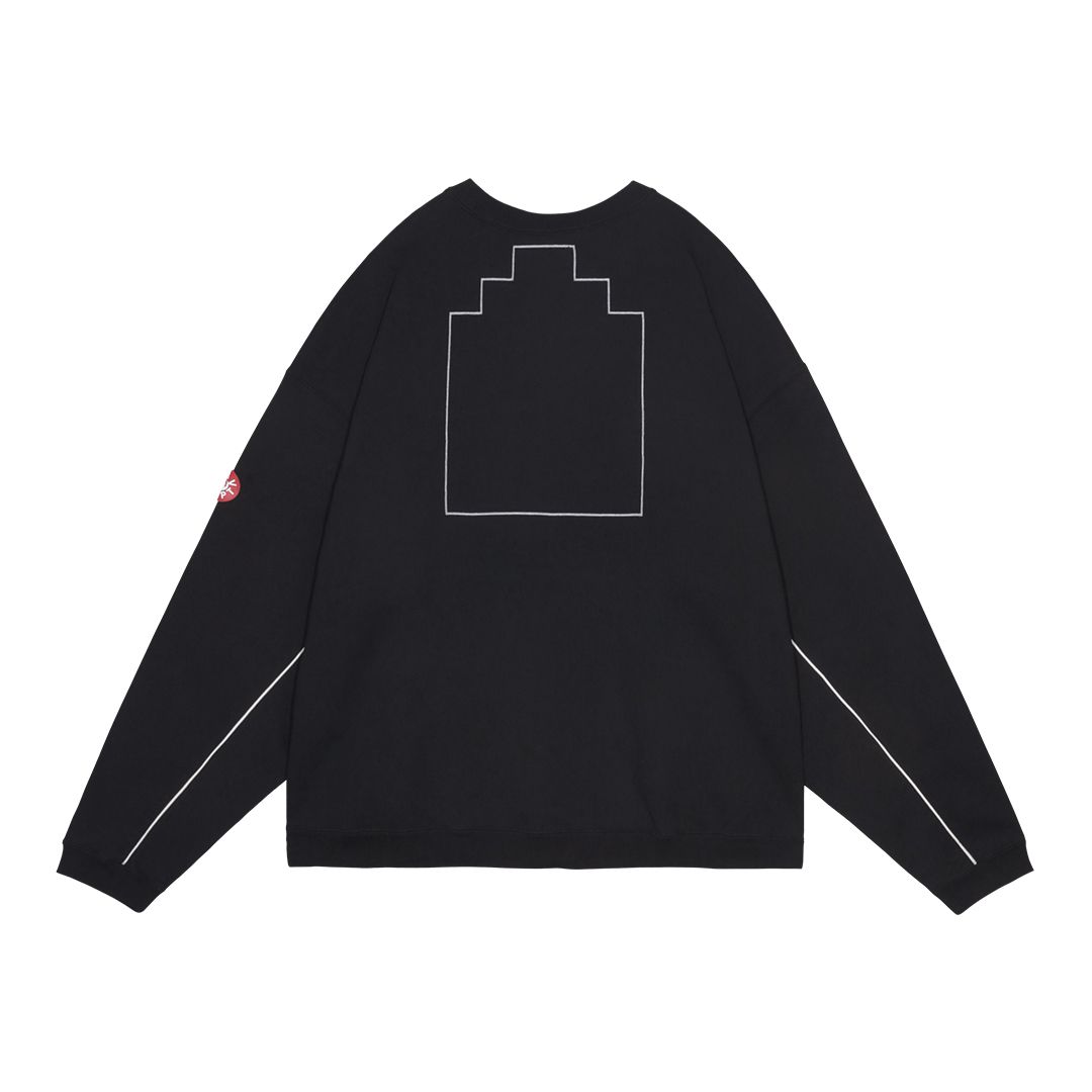 C.E - Solid Loose Crew Neck Black | ALTERFATE