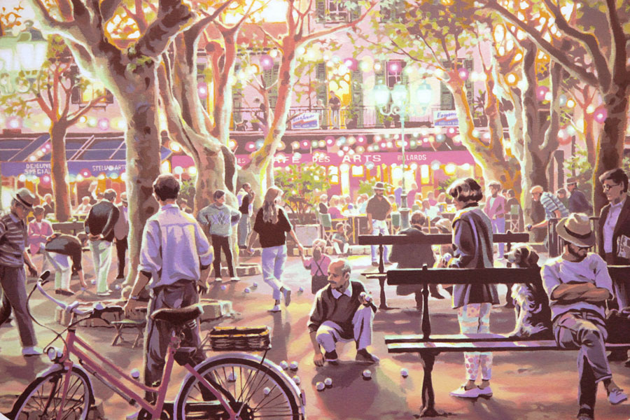 笹倉鉄平 笹倉鉄平版画 ペタンク（Petanque）｜アートアレックスギャラリー