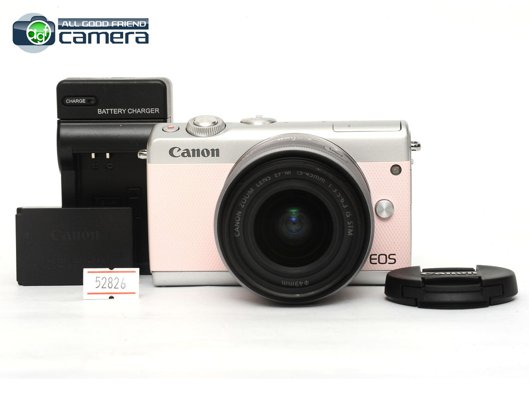 Canon ELS M100 Limited Pink Camera + EF-M 15-45mm Lens *MINT