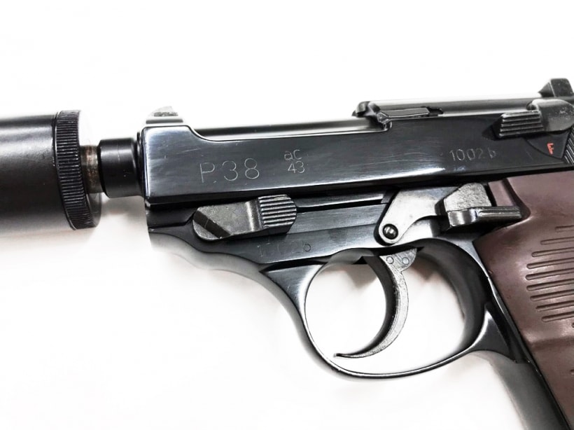 マルシン] ワルサー P38 MAXI SSB ゲシュタポ+サイレンサー フィクスド