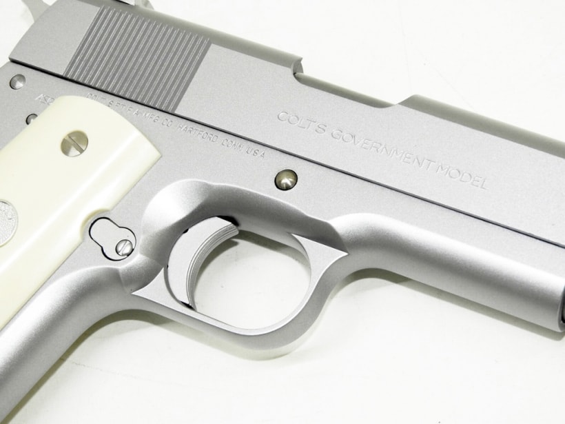 WA] コルトガバメント MkIV シリーズ70 オールシルバー ガスブロー