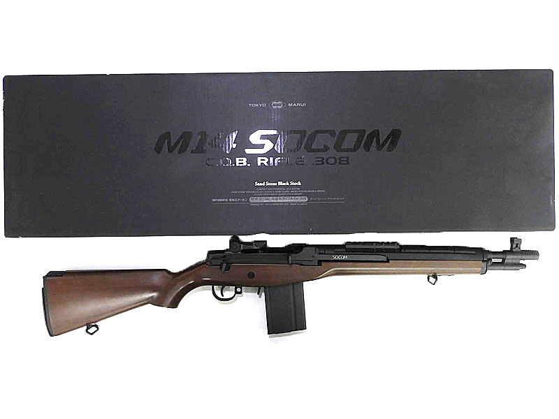 東京マルイ] M14 SOCOM 電動ガン 木目調シャーシカスタム (中古)の販売