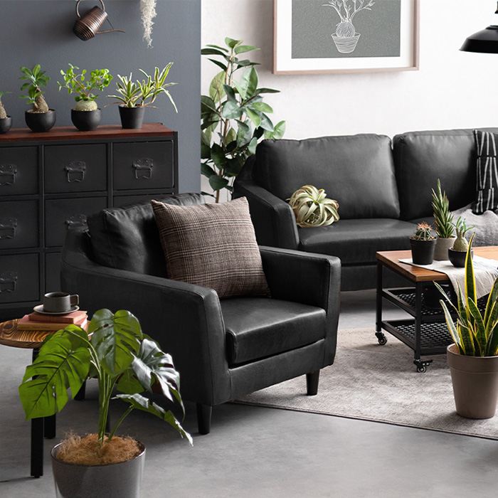 1人掛けソファ パーソナルチェア ポケットコイル 天然木脚 LAURU