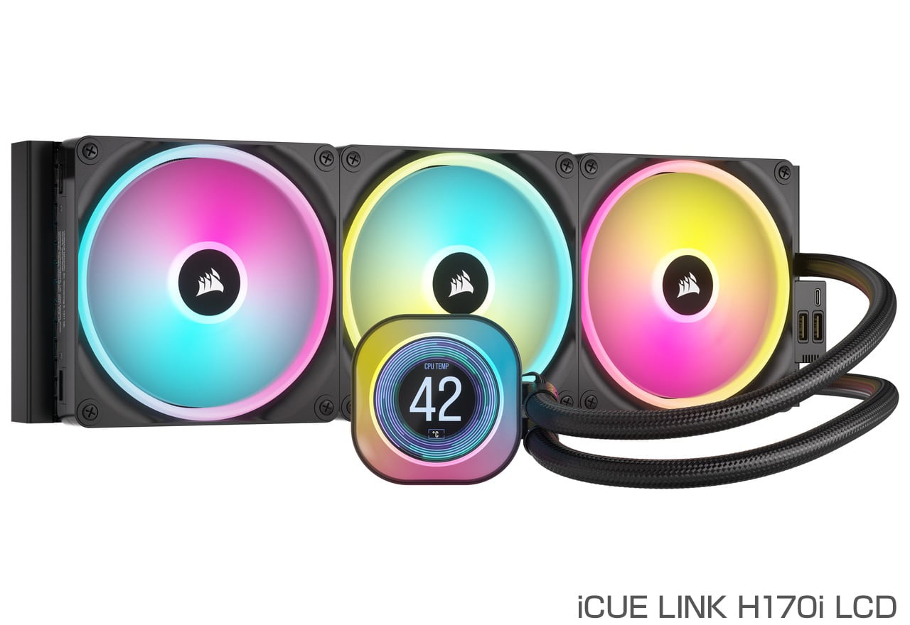 iCUE LINK Hi LCDシリーズ | CORSAIR 水冷一体型CPUクーラー | 株式