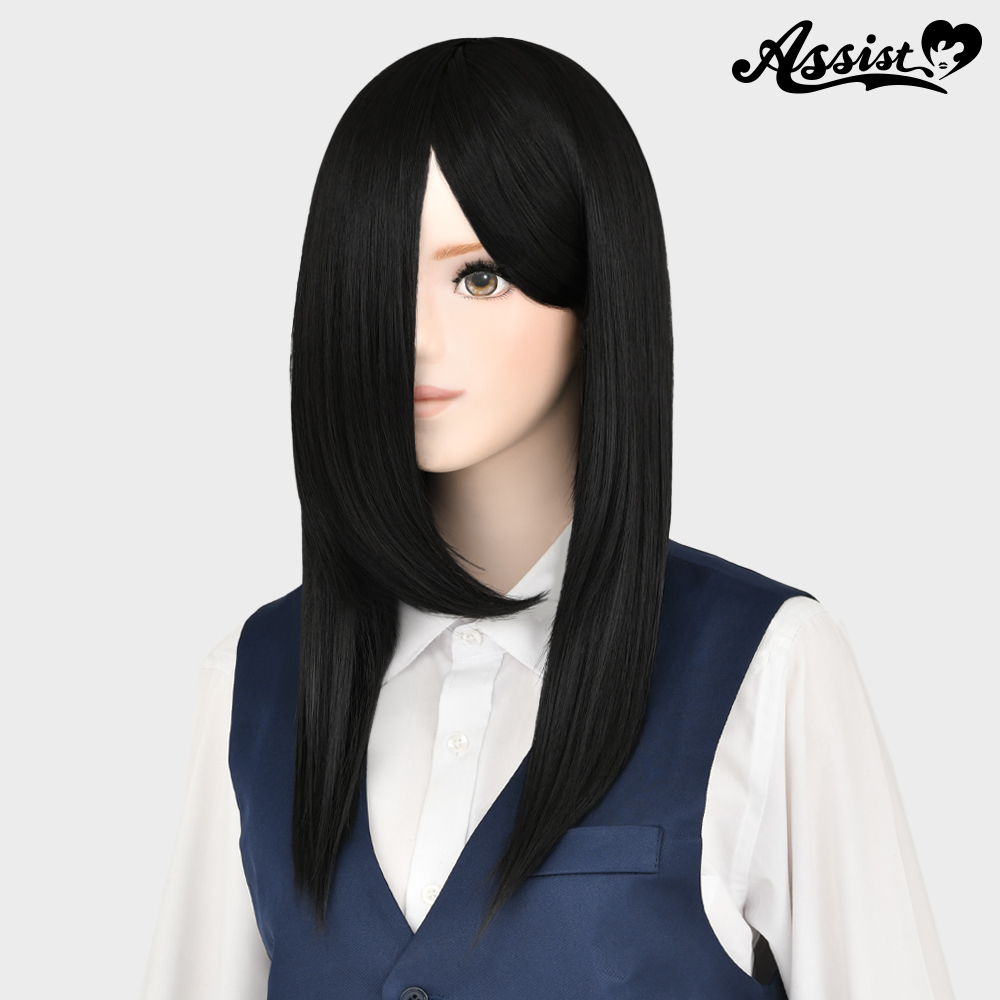 コスプレ用ウィッグ クラシックミディアム ブラック 1B ― コスプレ