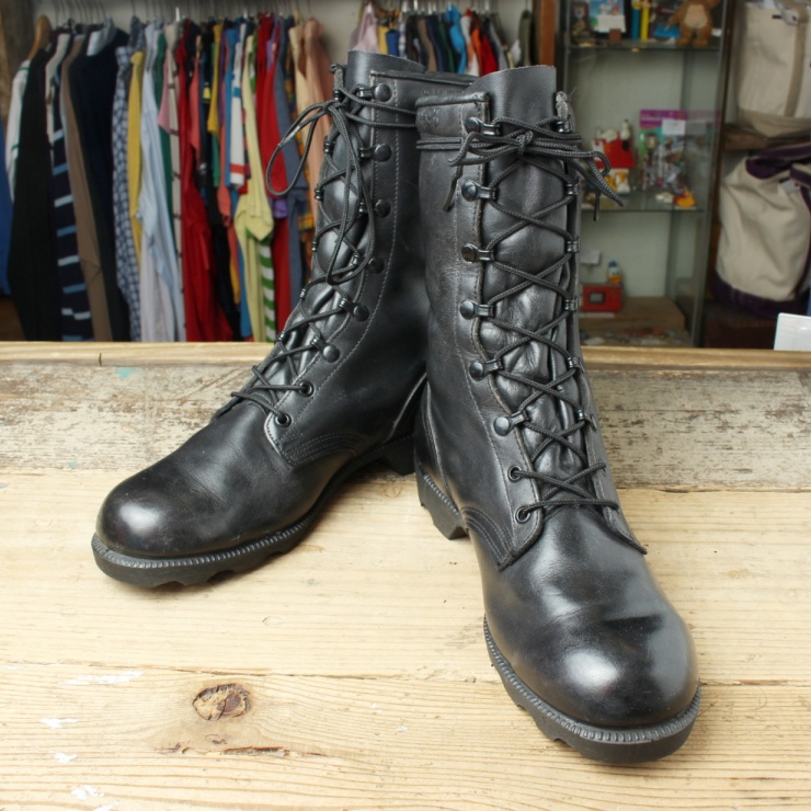 90S U.S.ARMY レザー コンバット ブーツ 9 1/2R 27.5cm相当 米軍実物