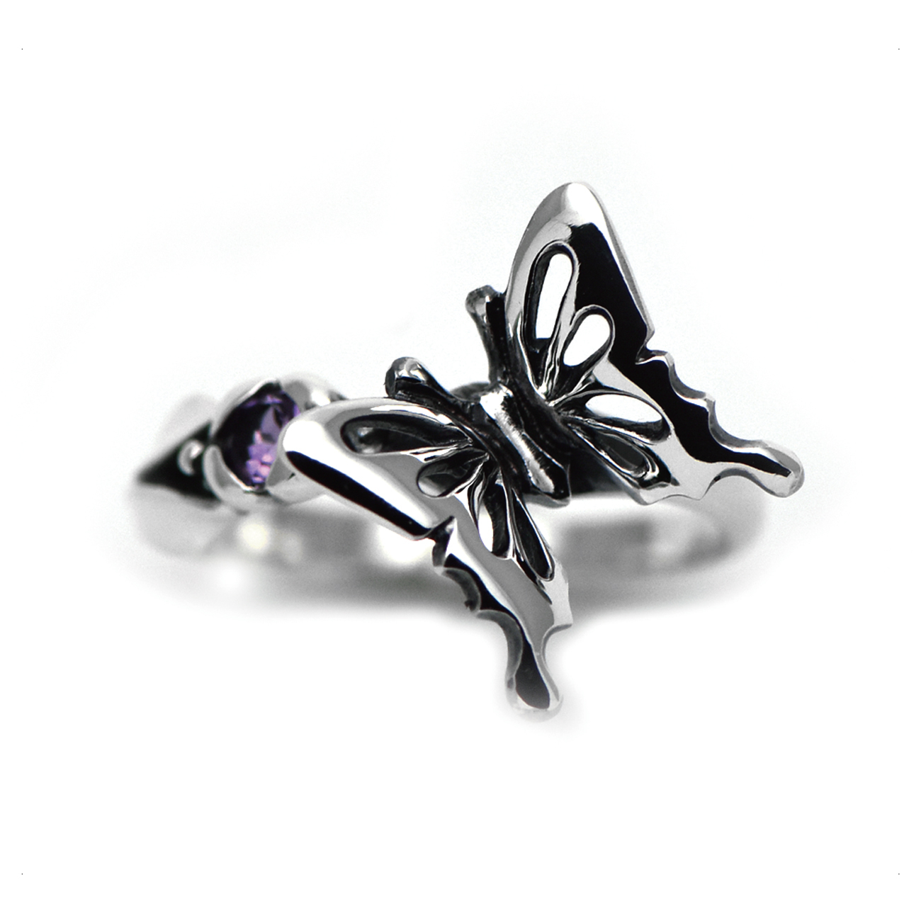 アゲハ 蝶 花 つぼみ シルバー925 リング 指輪【Ageha|アゲハ】Ageha