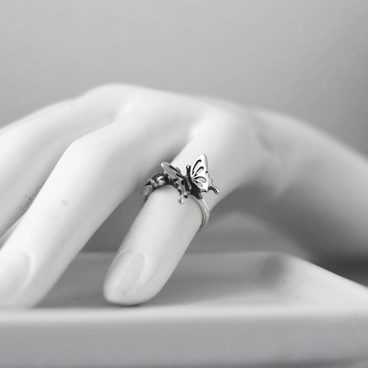 アゲハ 蝶 花 つぼみ シルバー925 リング 指輪【Ageha|アゲハ】Ageha