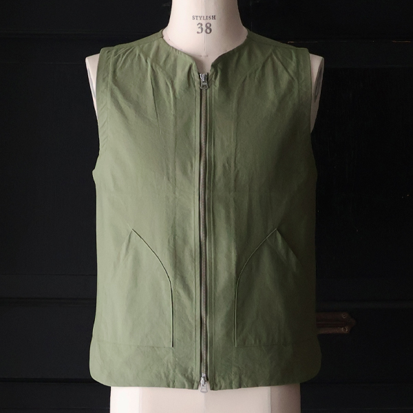 RE PRICE/価格改定】ヴィンテージナイロンオックス ノーカラーZip