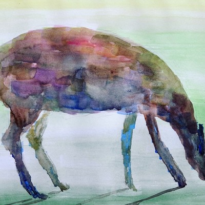 夜・鹿」 by 雨降堂｜Artmeter｜暮らしを彩るアートが、きっと見つかる