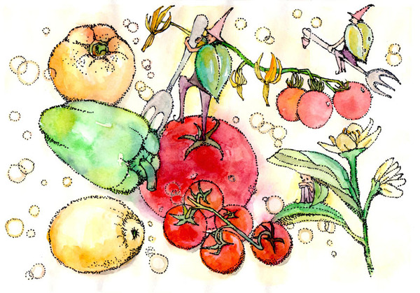 初夏の野菜たち」 by Hay｜Artmeter｜暮らしを彩るアートが、きっと