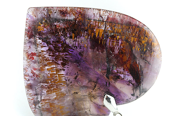 店長厳選】カコクセナイトインアメジストペンダント-007水晶クラスター