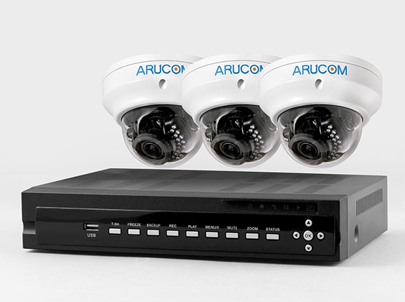 SET692-1 AHDカメラ220万画素屋外・赤外線対応ドーム型1～4台(RD-CA212