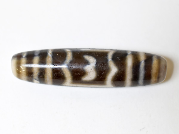 2505】チベット天珠 2眼丸管珠 Dzi ズィー,とんぼ玉,アンティーク