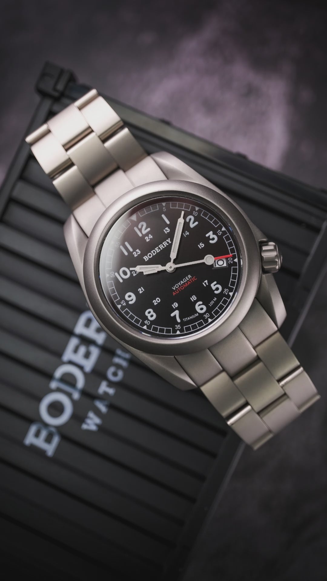 Boderry VOYAGER - 100M Waterproof Titanium Automatic Field Watch