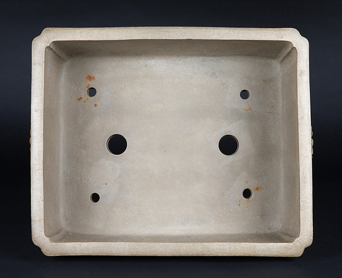 烏泥隅入獣面環切足長方鉢 | 盆栽、盆栽書籍、盆栽鉢の通販│近代出版