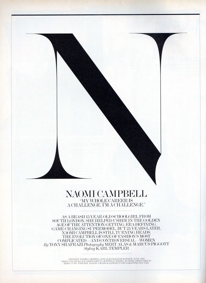 Interview Magazine October 2010 【NAOMI A Controversial Life