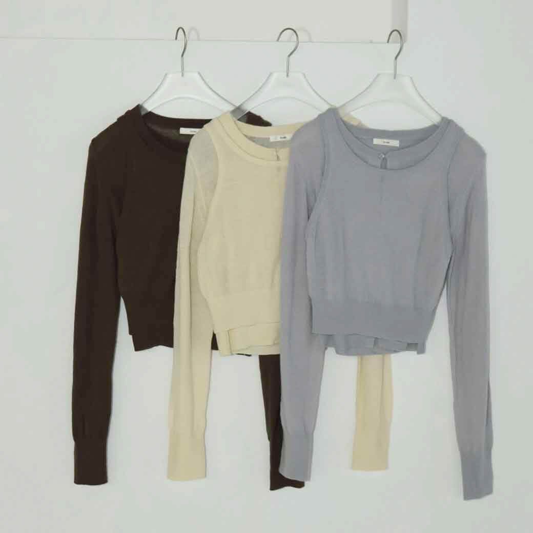 anuke アンヌーク ミックス ニット シャツ｜BORN FREE ONLINE SHOP