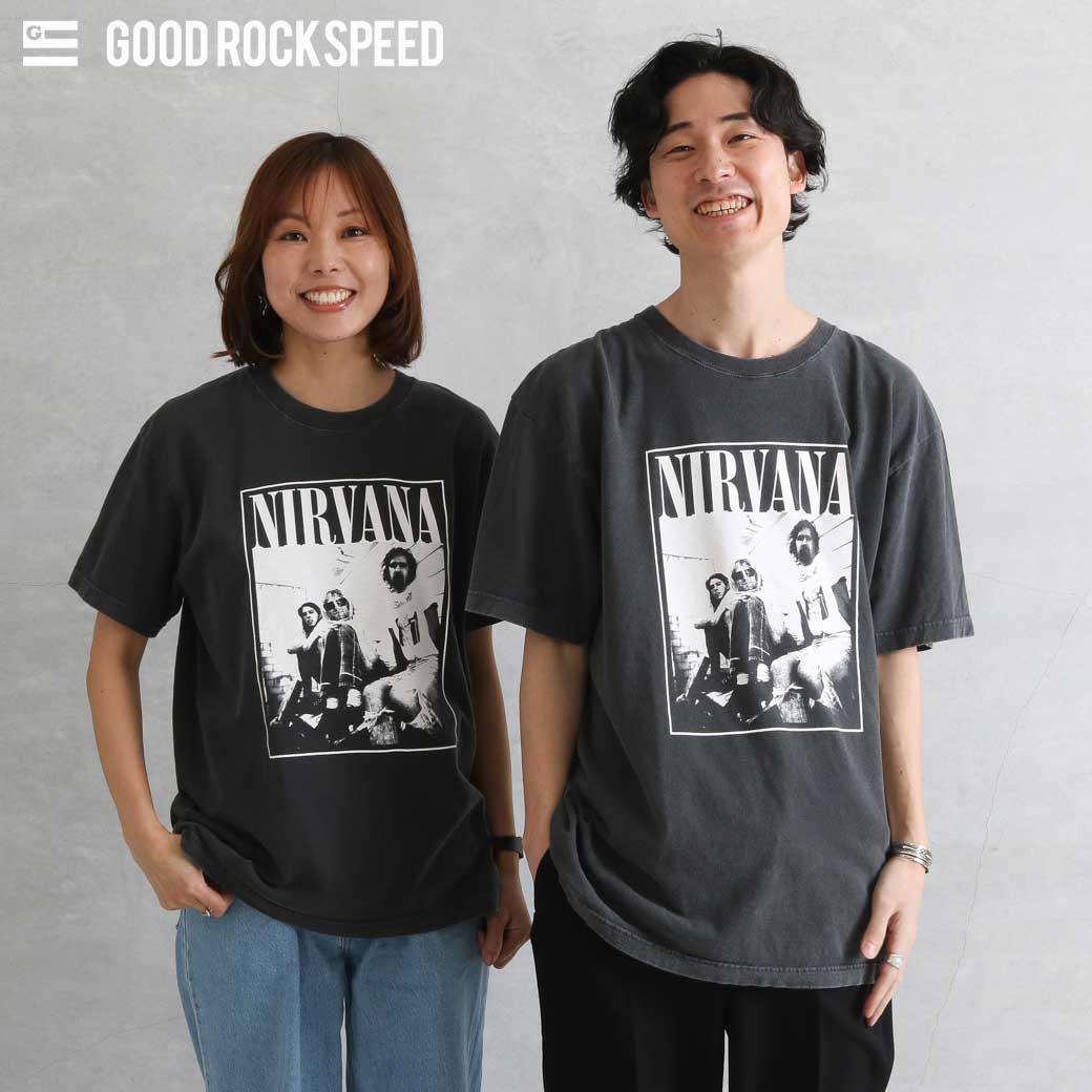 GOOD ROCK SPEED グッドロックスピード NIRVANA PIGMENT PHOTO T-SHIRT