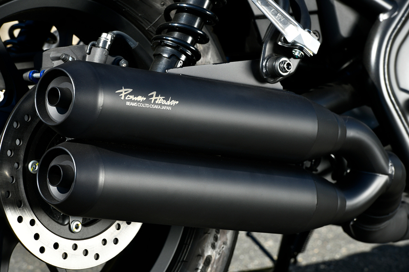 パワーヘッダー W マットブラック スリップオン：レブル250：政府認証