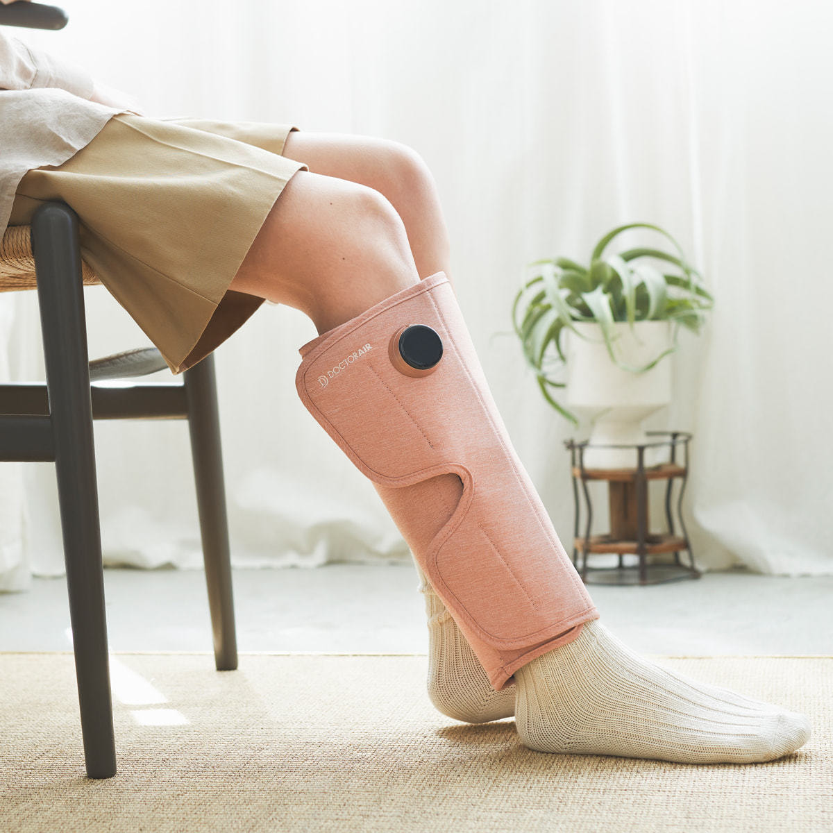ドクターエア 3DレッグマッサージャーAIR 片足 ブラック【管理医療機器
