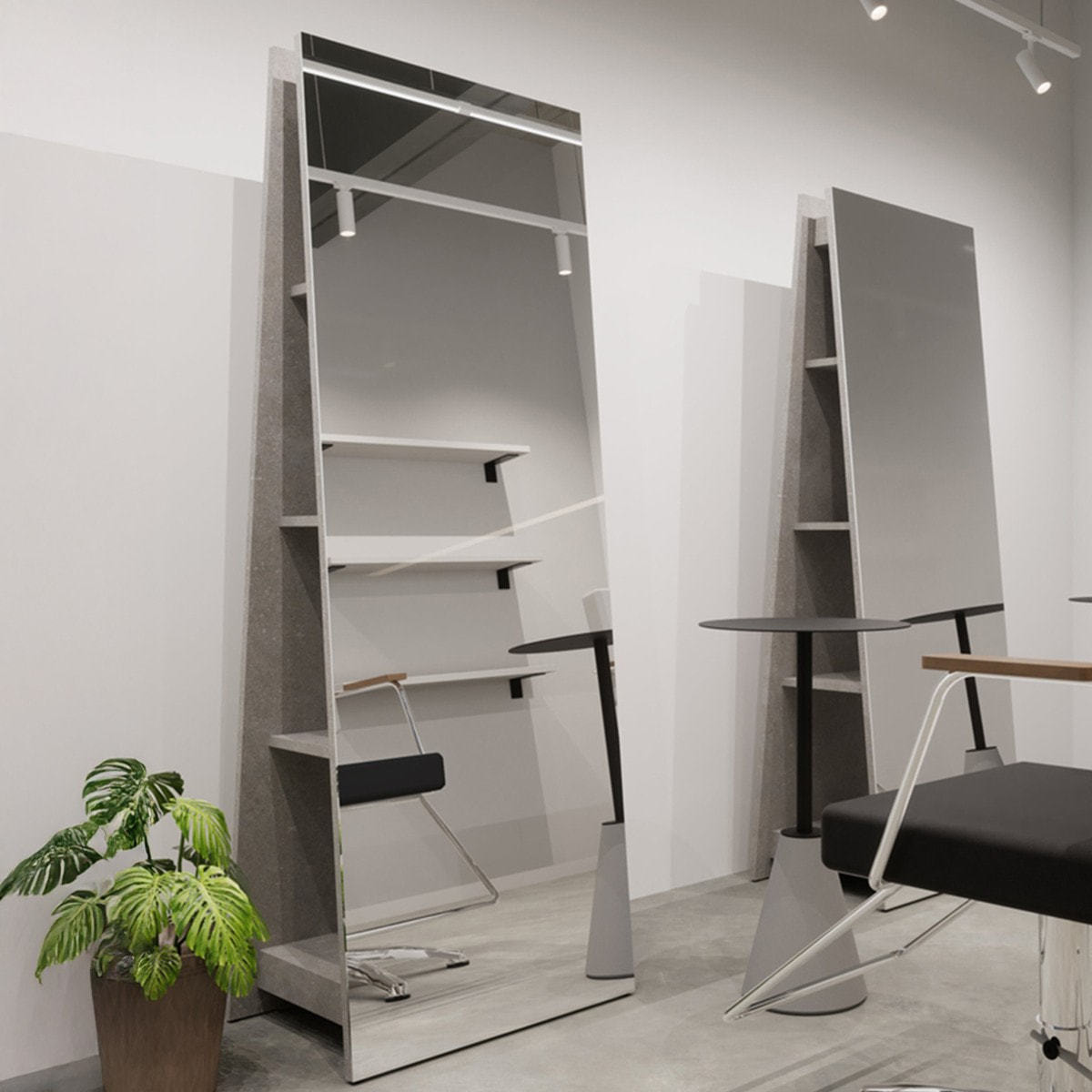 tongari トンガリ / ドレッサー 全身ミラー（片面） モルタルの卸