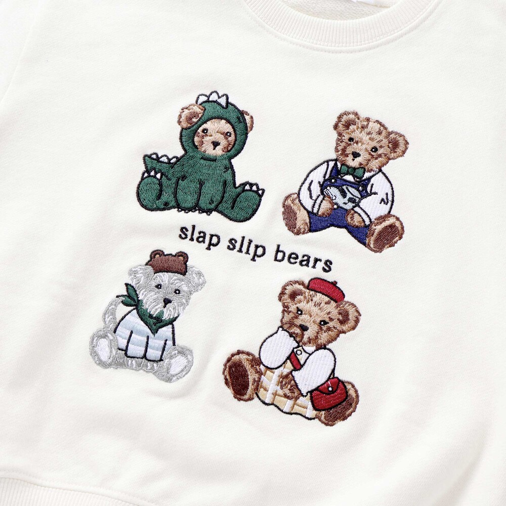 アニマルいろいろクマさん刺しゅうトレーナー(80~130cm)(80cm ネイビー