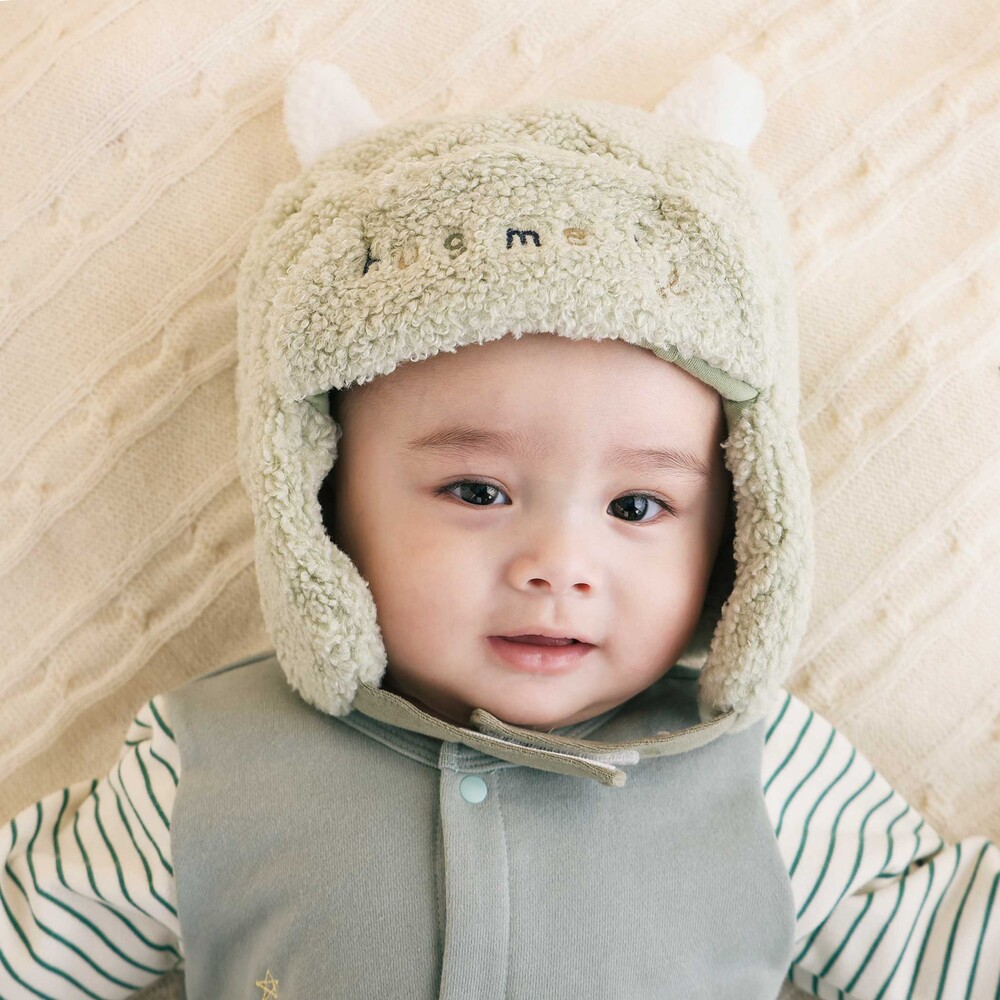 アニマルクマドラゴン耳付きボアフライトキャップベビー(46~48cm)(46cm