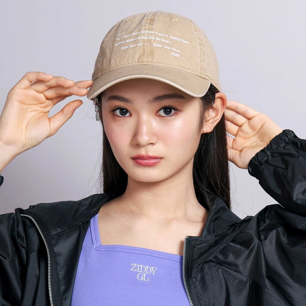 ニコ☆プチ 掲載 】英字ロゴキャップ(ワンサイズ ベージュ): グッズ