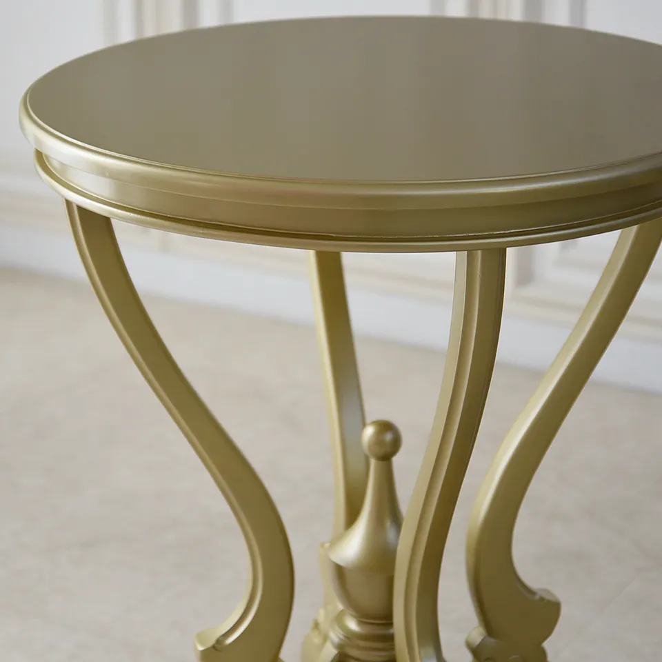 King＆Queen ロココ ゴールド 王宮のサイドテーブル 直径60cm | ロココ