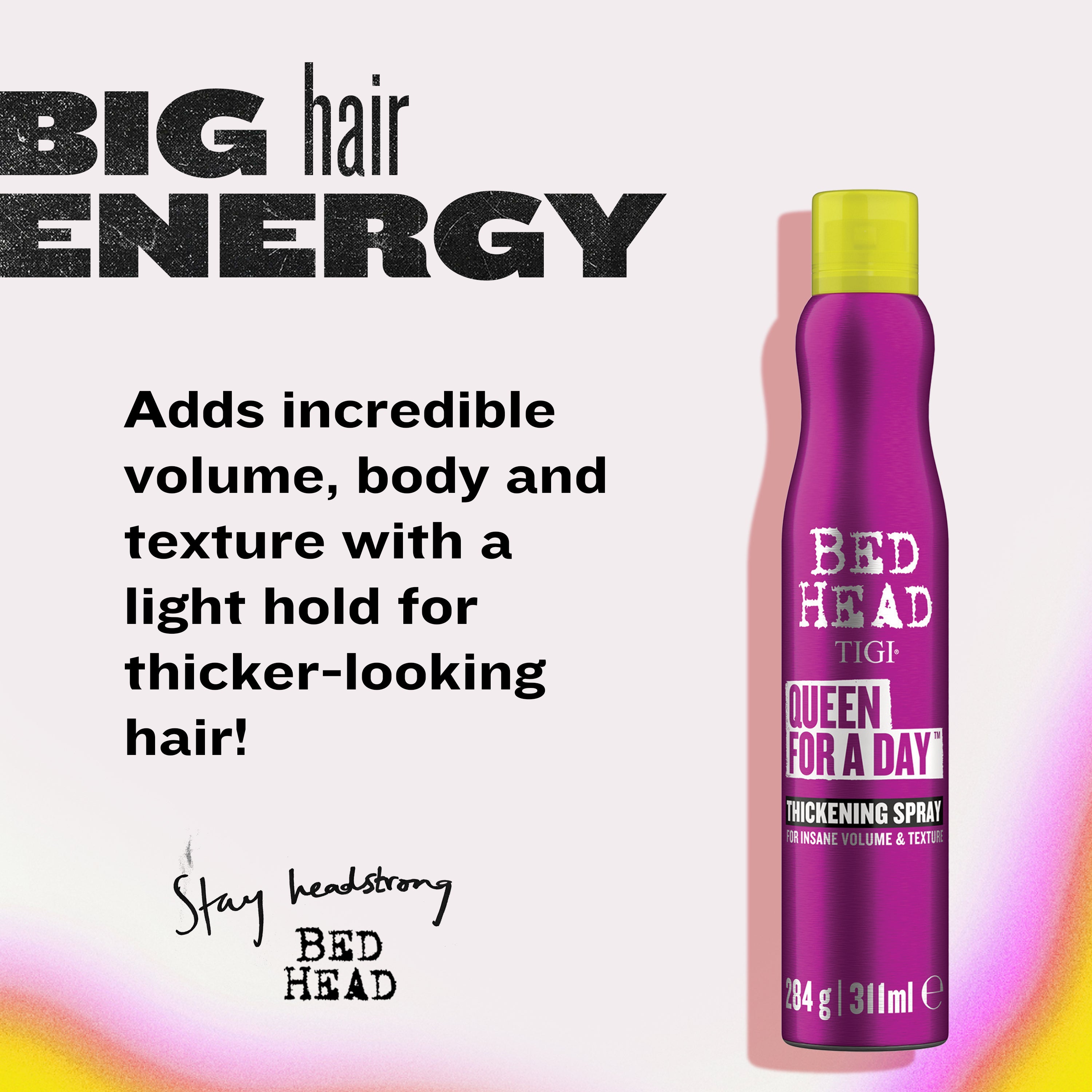 Queen for a Day Thickening Hairspray | Bed Head by TIGI – Bedhead US