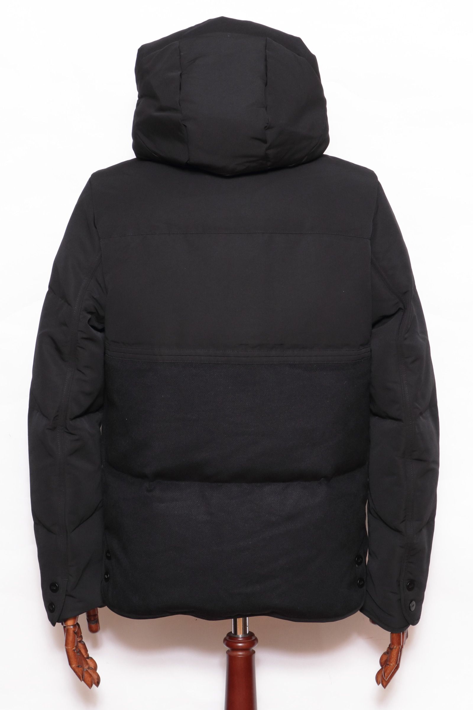 DUNO - PALM ウール × ナイロン 切替し ダウンジャケット / ブラック