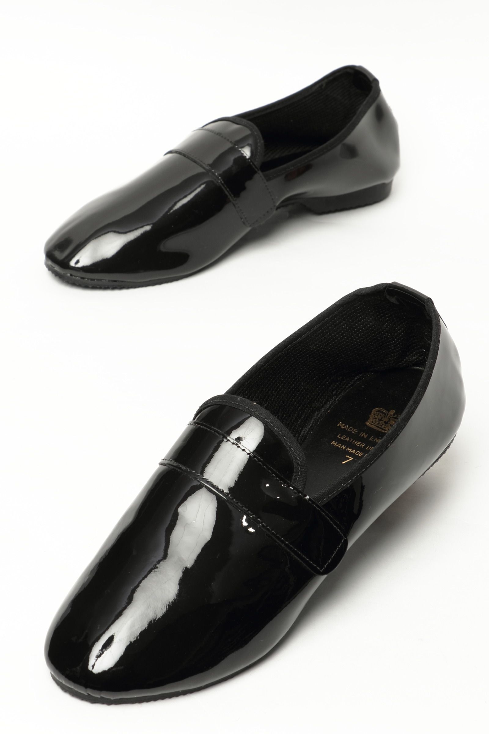 CROWN - WHOLE CUT STRAP ホールカット パテントレザー スリッポン