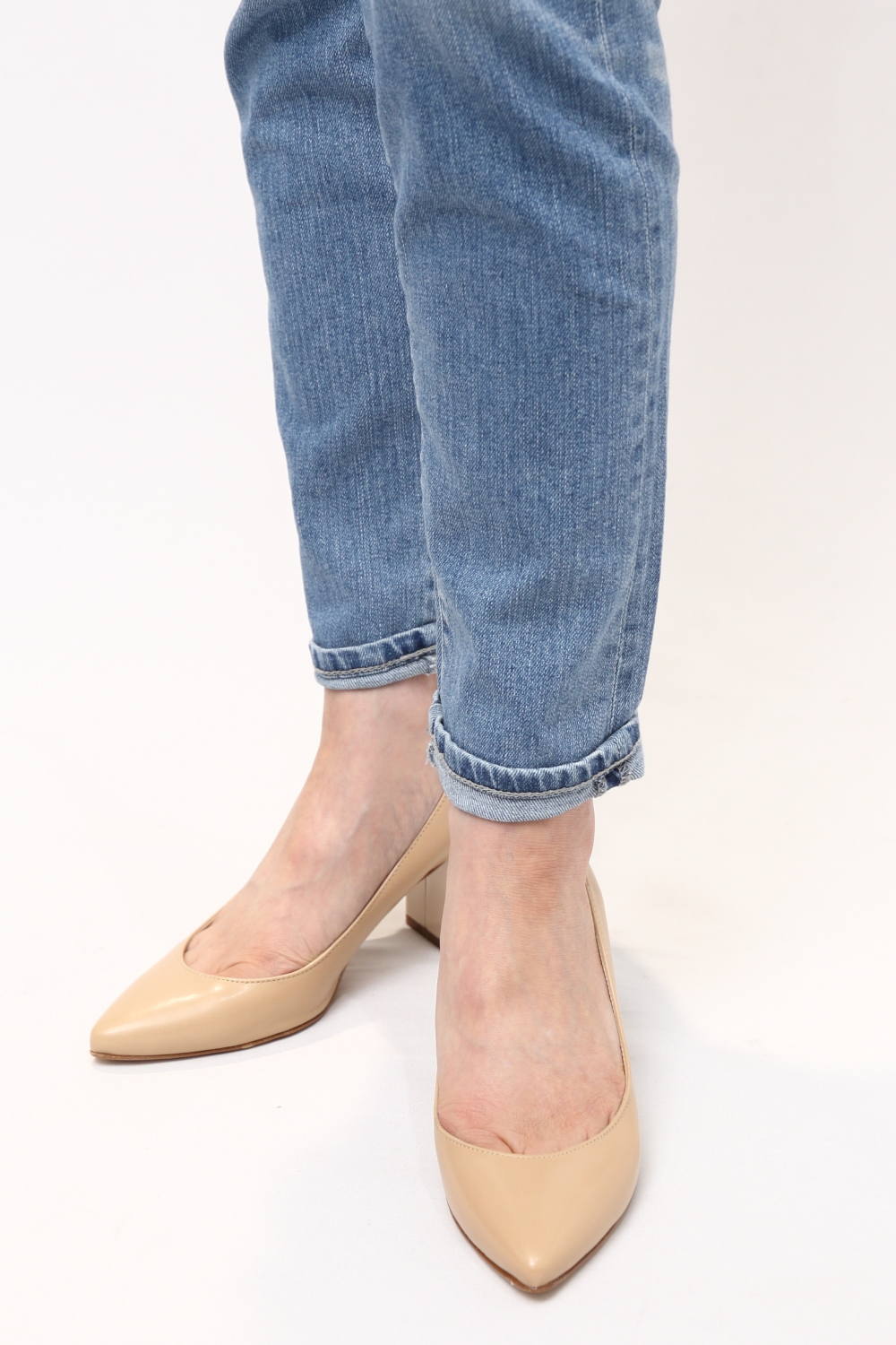 FABIO RUSCONI - FA1022 レザー エナメルレザー チャンキーヒール