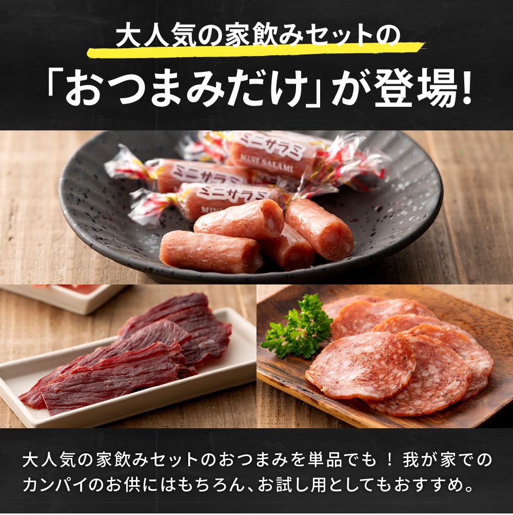 鎌倉ハム おつまみ3点セット サラミ 2種 ビーフジャーキー 1種 メール