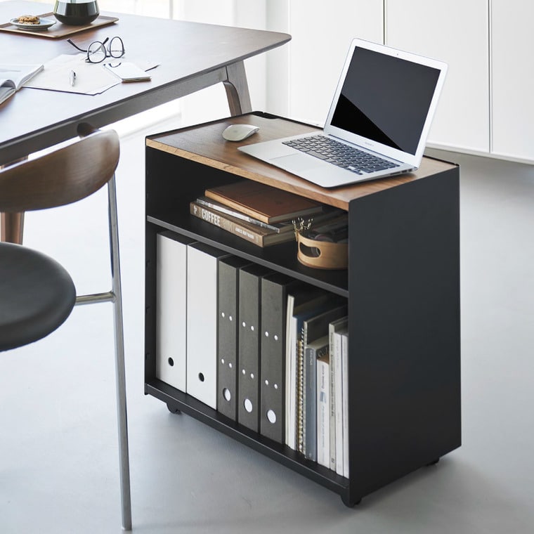 隠せるテレワークワゴン タワー 山崎実業 公式 tower 1424 1425