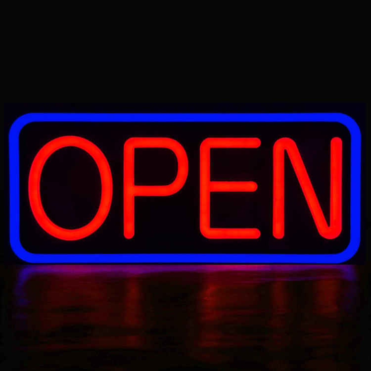 Big Lighted Neon Open Sign, Flashing LED Open Sign
