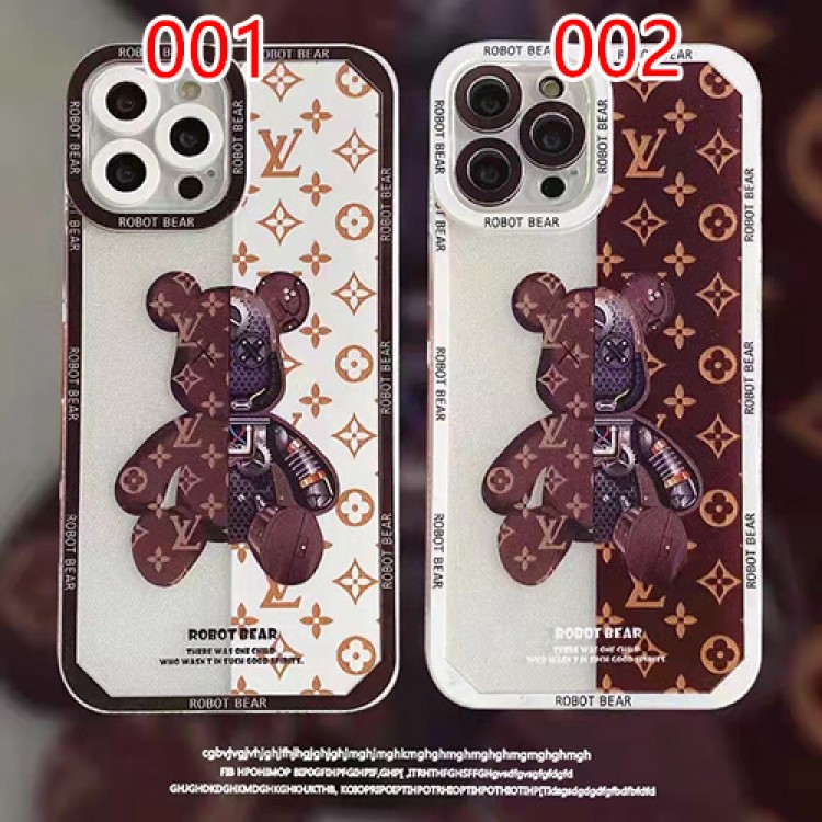 ルイヴィトン IPHONE13pro max/13pro/13ケース 個性クマ柄 キラキラ LV