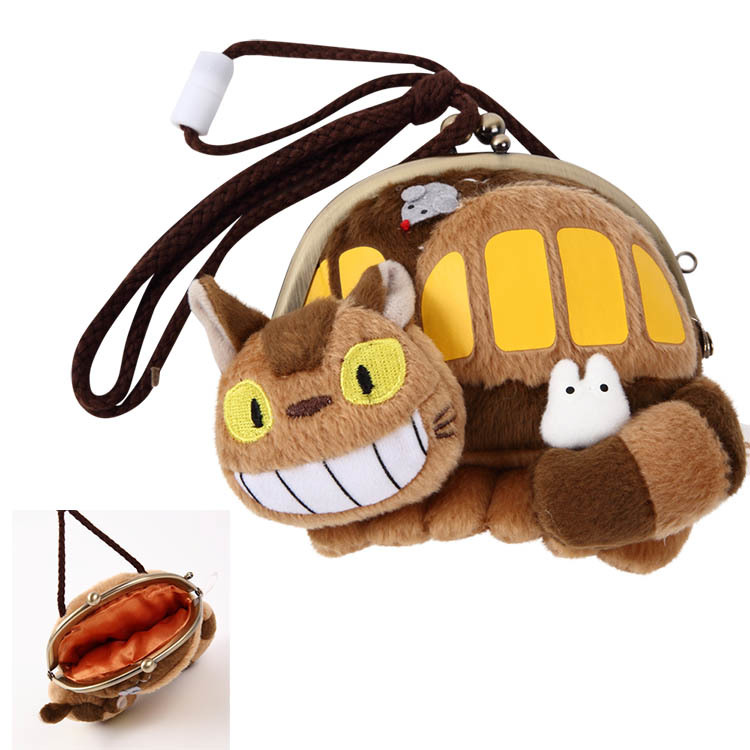 お財布ポシェット ぬいぐるみシリーズ がま口 ネコバスと小トトロ