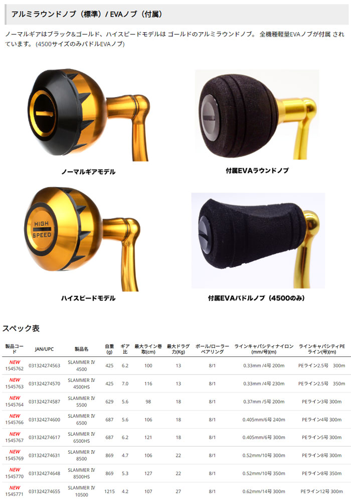 ペン スラマー4 6500HS PENN SLAMMER - 【バス・トラウト・ソルトの