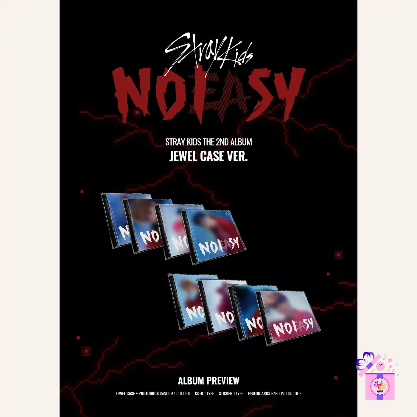 Stray Kids – NOEASY (2nd Album) [Jewel Case Ver.] – Bak Bak K-Pop