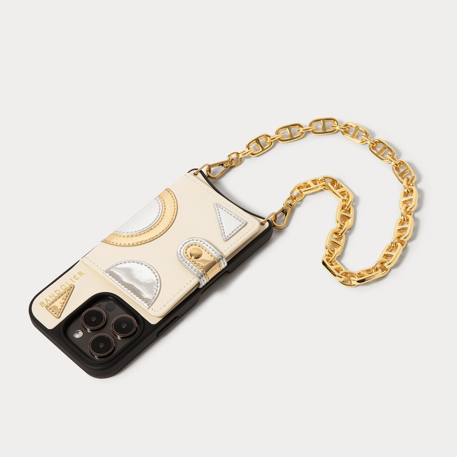 Isla MagSafe Charging Wristlet Phone Case - Ivory/Gold – Bandolier